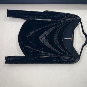 Velvet off the shoulders top